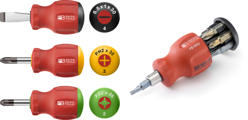 PB SwissGrip Stubby Schraubendreher